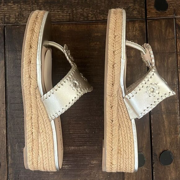 Jack Rogers Espadrille Slide Wedge Sandals Size Womens 8.5 - Picture 10 of 14